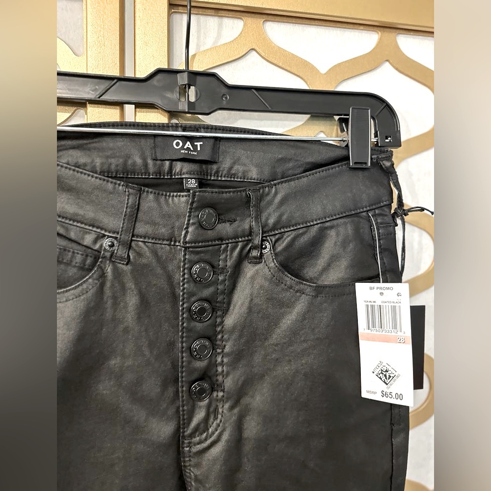 Faux Leather Straight Leg Pant